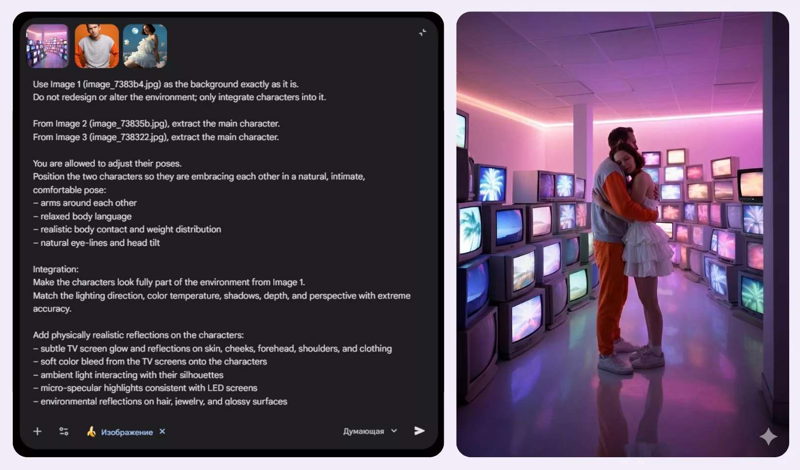 Смешивание изображений и единый облик персонажей