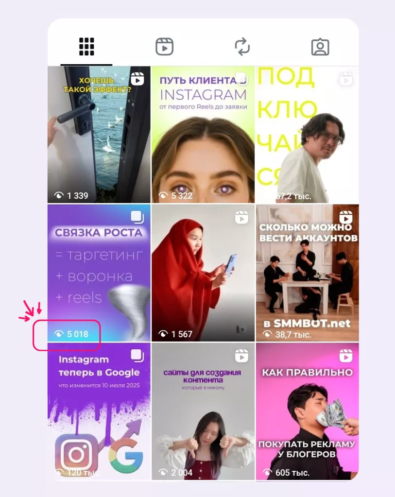Счетчики просмотров в сетке Instagram: новая метрика для постов и Reels Счетчики просмотров в сетке Instagram: новая метрика для постов и Reels