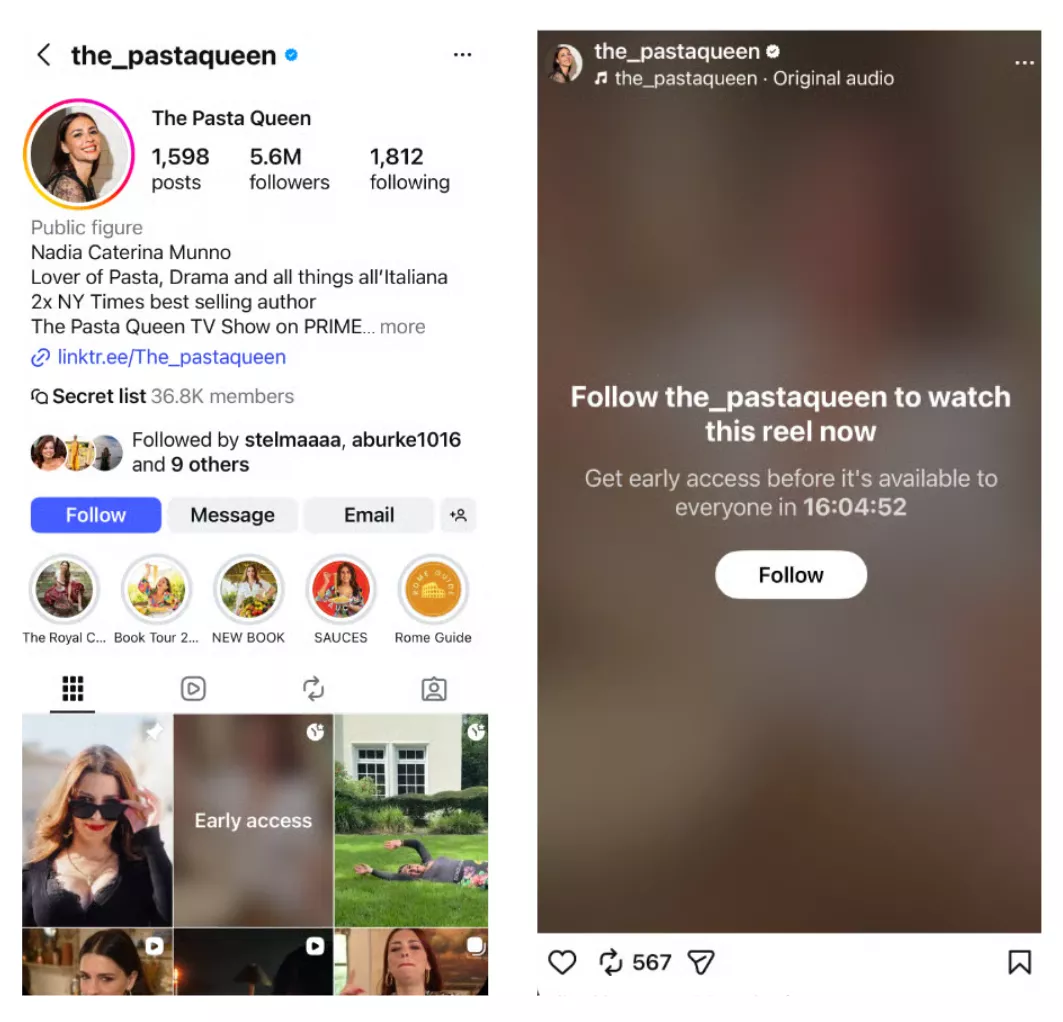 Как использовать 24-часовой ранний доступ к Reels в Instagram