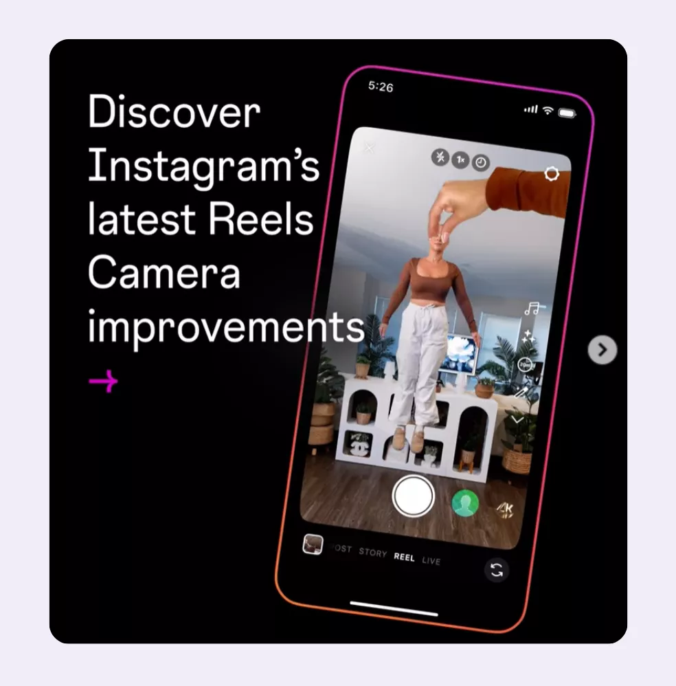 Большое обновление камеры Reels: больше контроля, больше возможностей