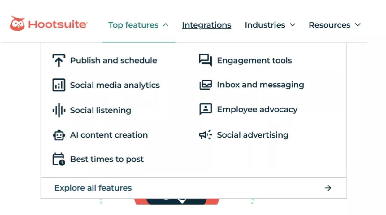 Hootsuite вид сайта