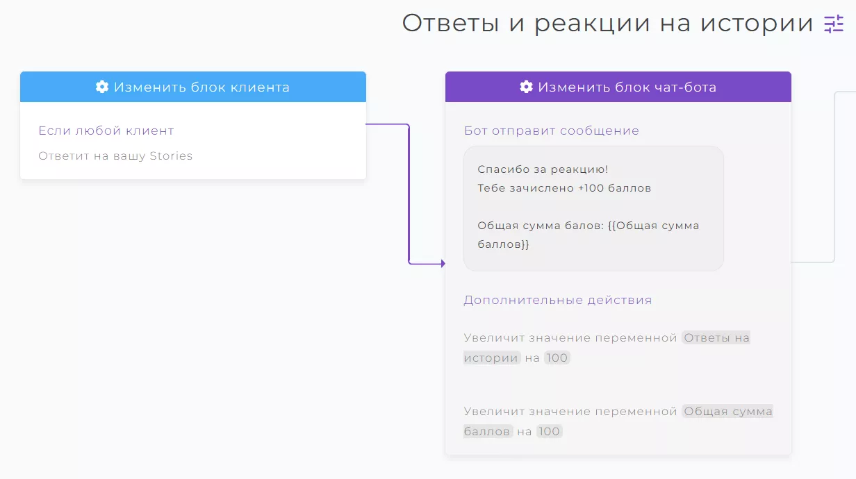 Создаем начисление баллов за ответы и реакции на истории_5