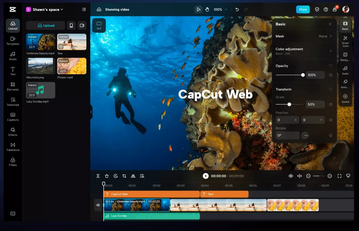 CapCut: комплексное редактирование видео в браузере
