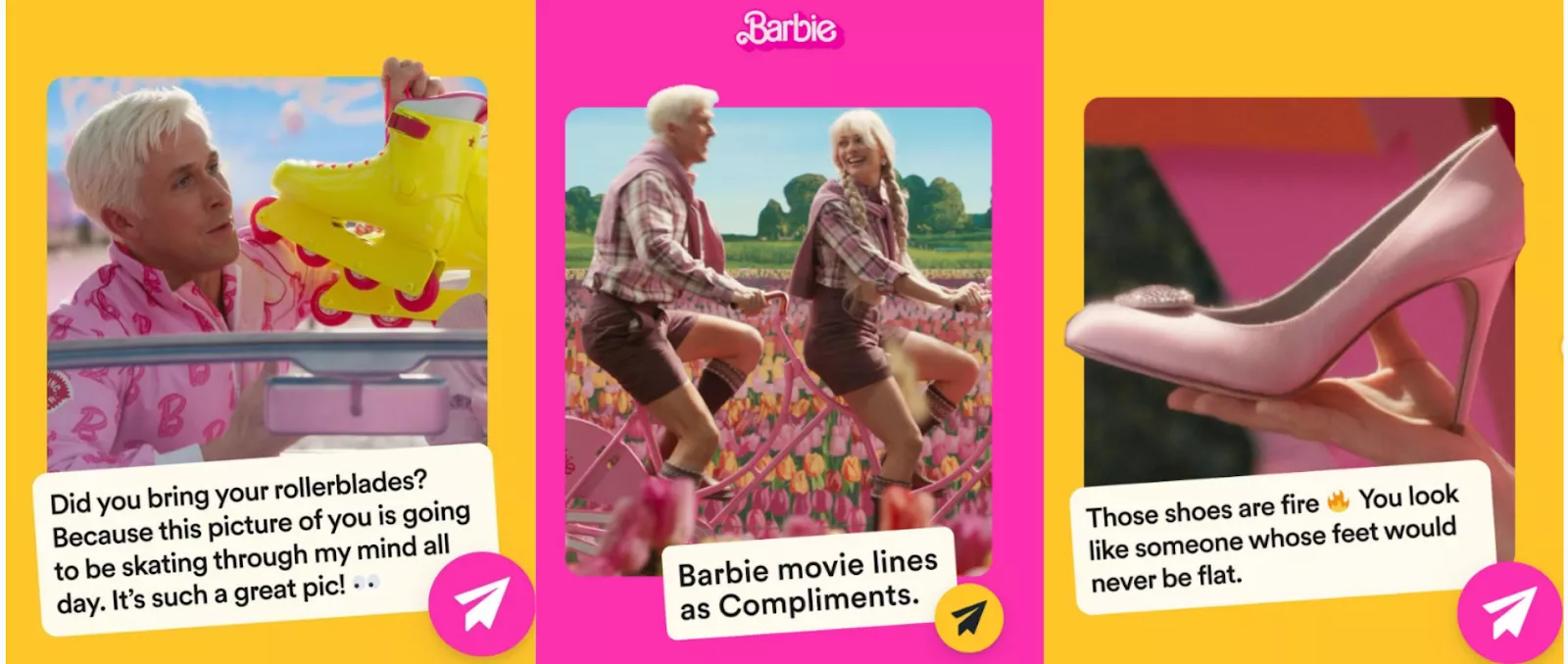 &nbsp;Barbie x Bumble: комплименты от Барби и Кена