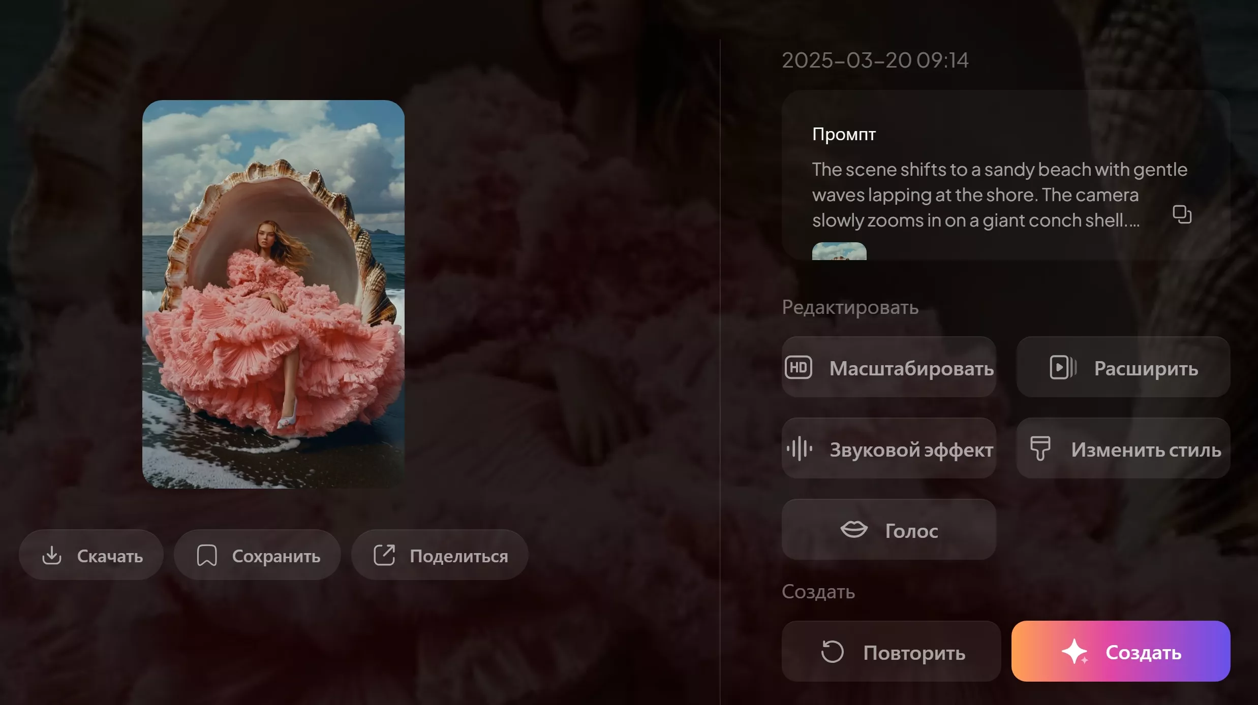Пример видео в нейросети PixVerse Пример видео в нейросети PixVerse